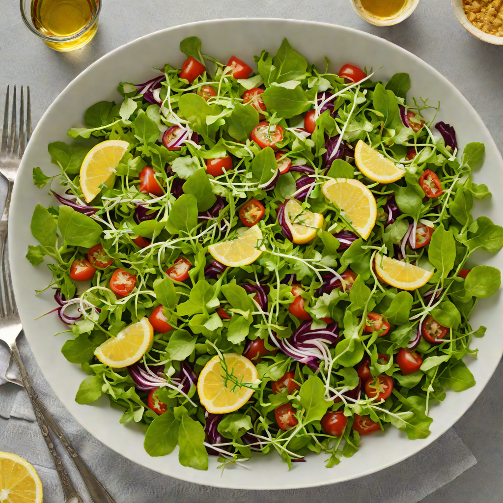 Evening Herb Salad with Lemon Vinaigrette