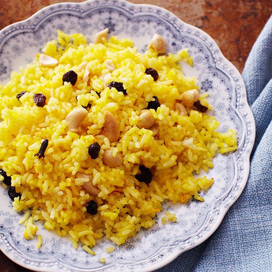Citrus-Saffron Rice with Almonds
