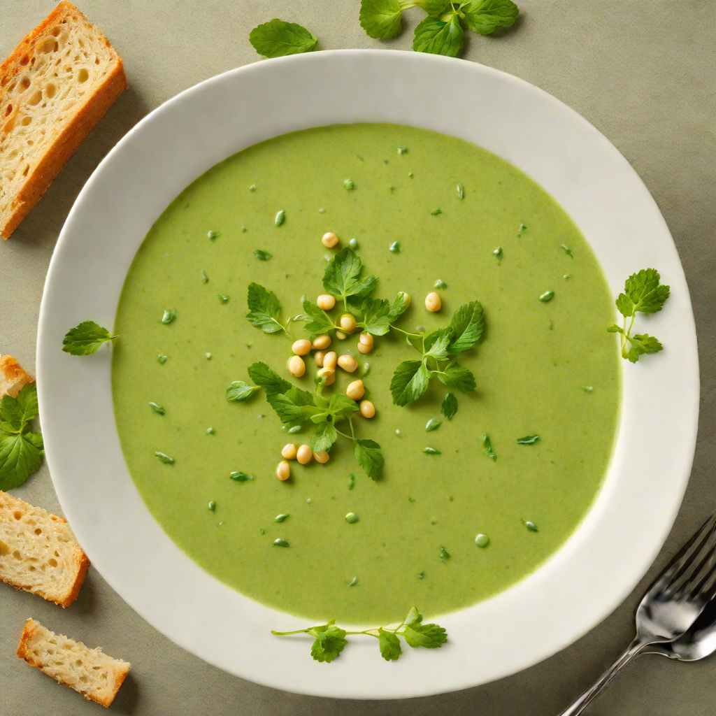 Vegetarian English Garden Pea and Mint Soup