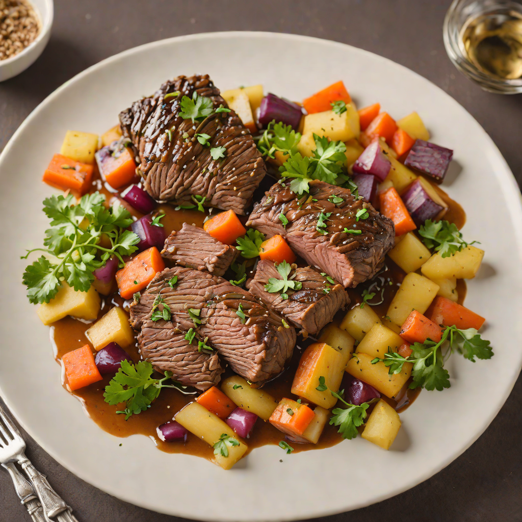 Slow Cooker Coffee-Braised Beef with Root Vegetables