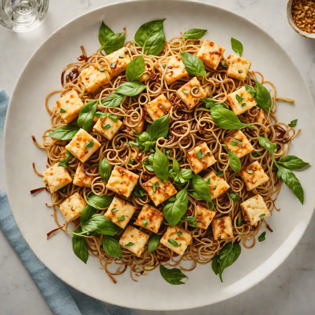 Stir-Fried Lemongrass Tofu with Crispy Shallots and Thai Basil