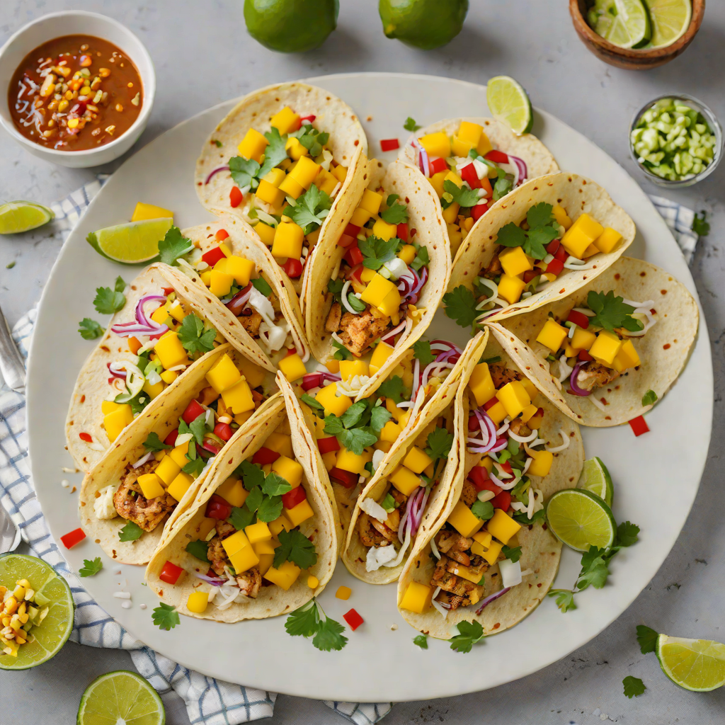 Chili-Lime Grilled Fish Tacos with Mango Salsa