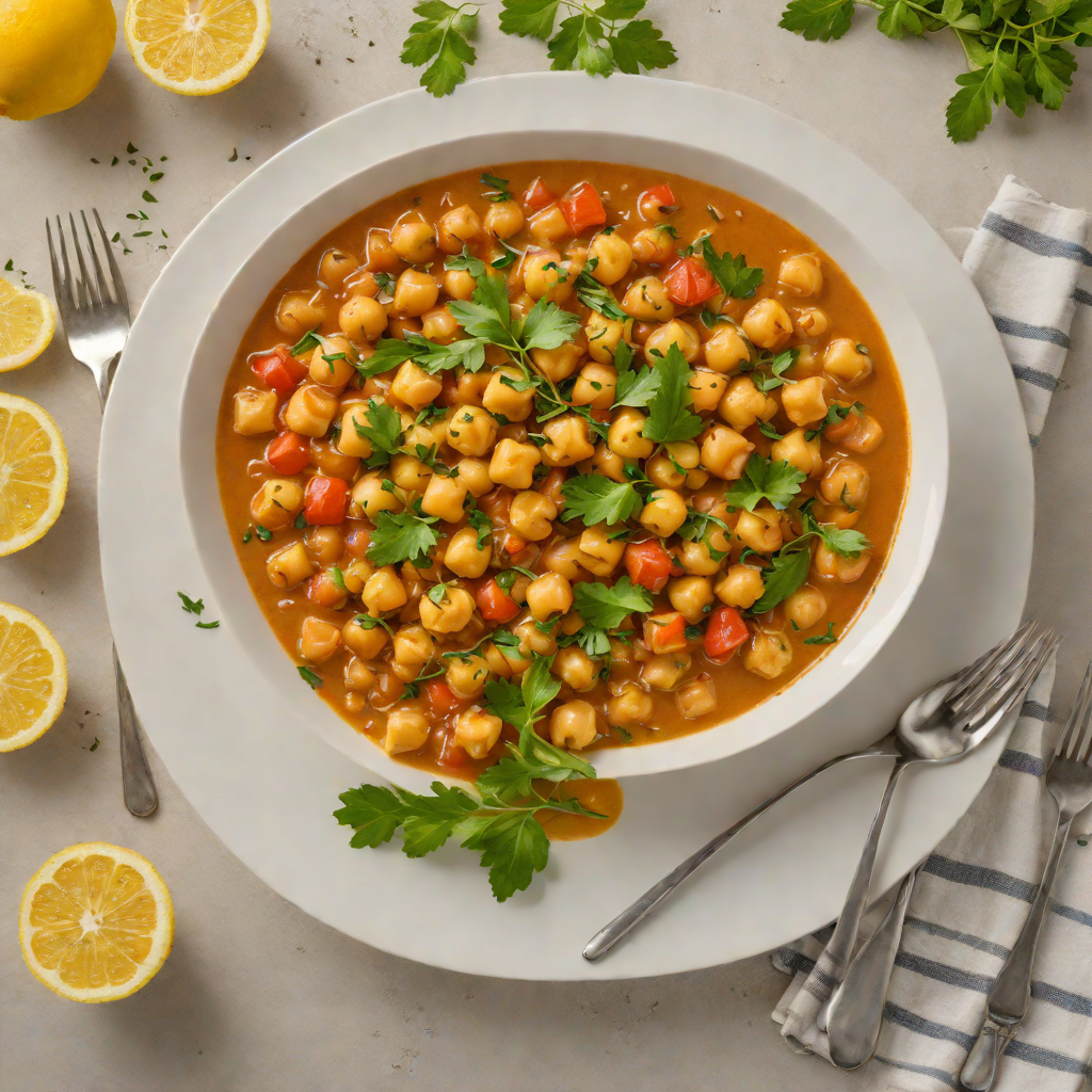 Sedate Lemon-Garlic Mediterranean Chickpea Stew