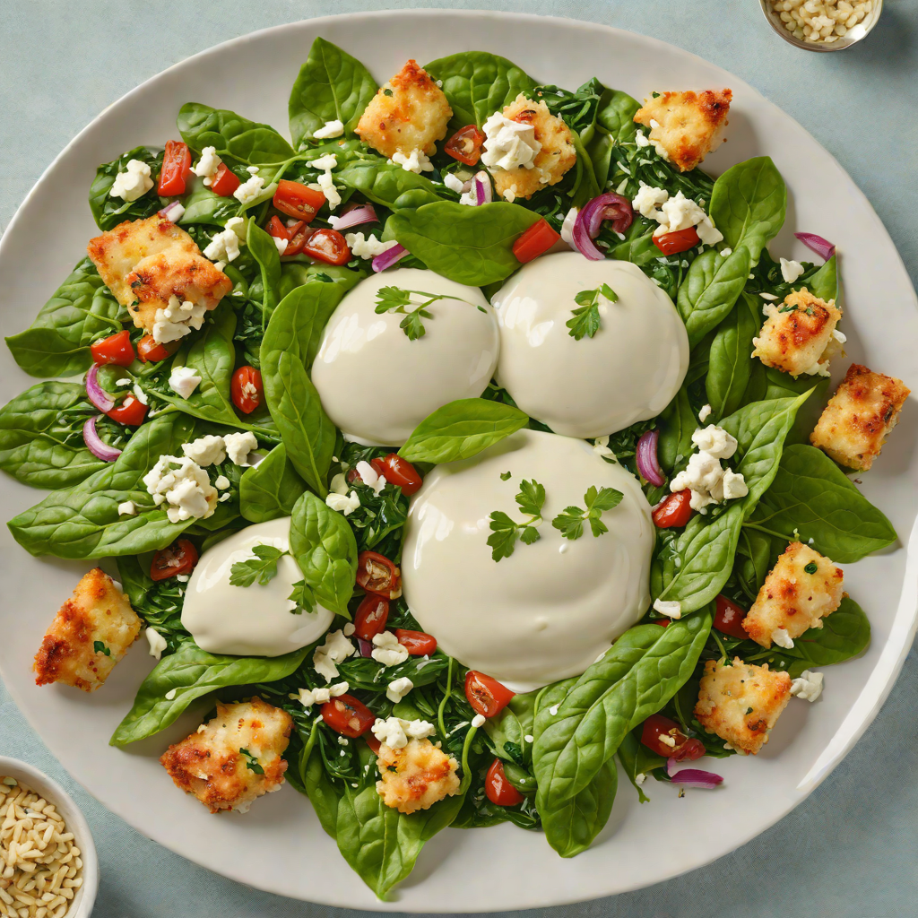 Spinach and Feta Qebapa with Yogurt Garlic Sauce