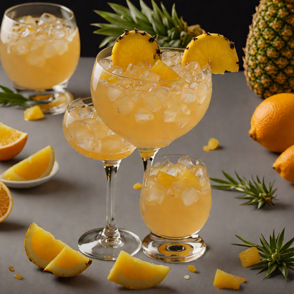 Chilled Amaretto Island Punch with Pineapple and Orange