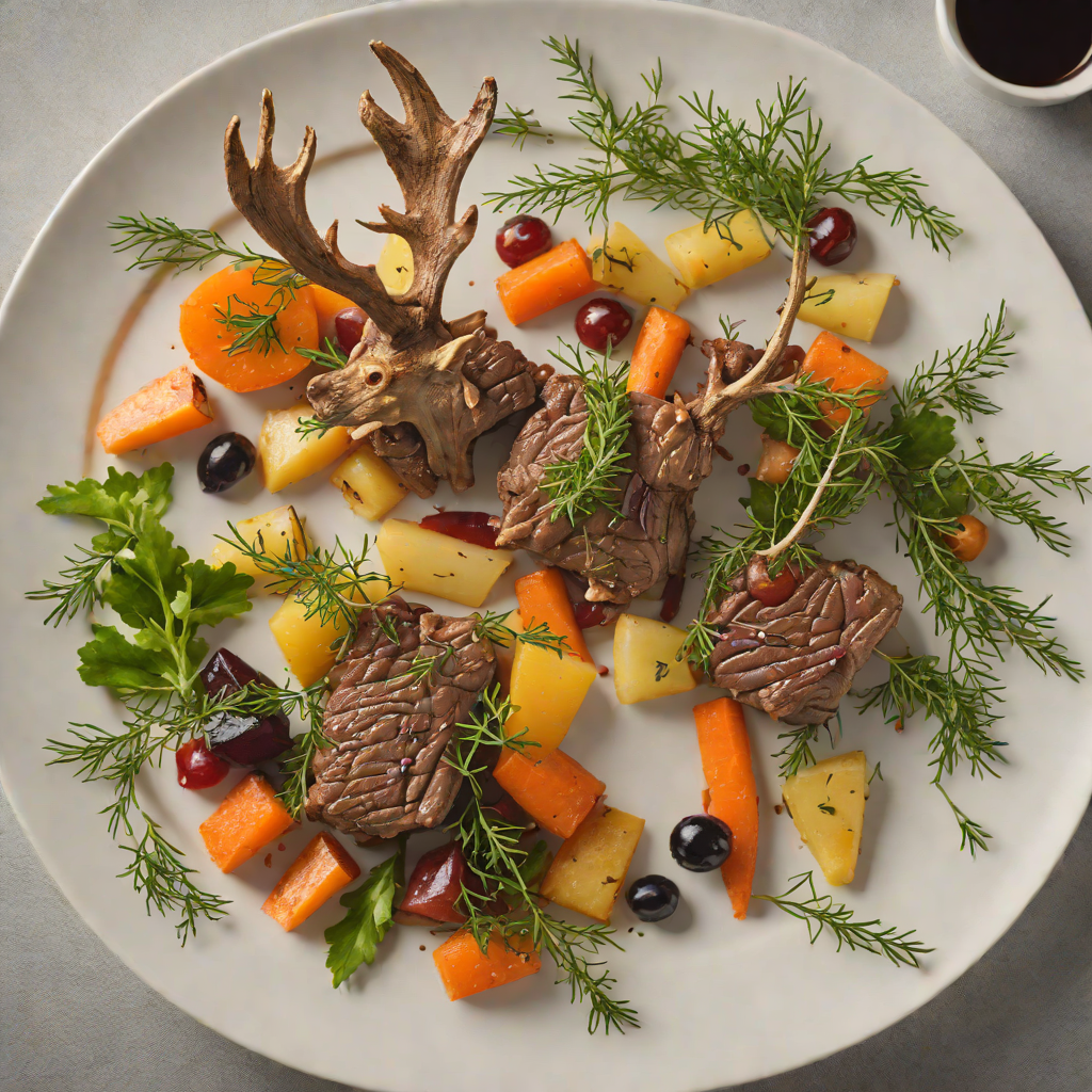 Nordic Style Braised Reindeer with Juniper and Root Vegetables