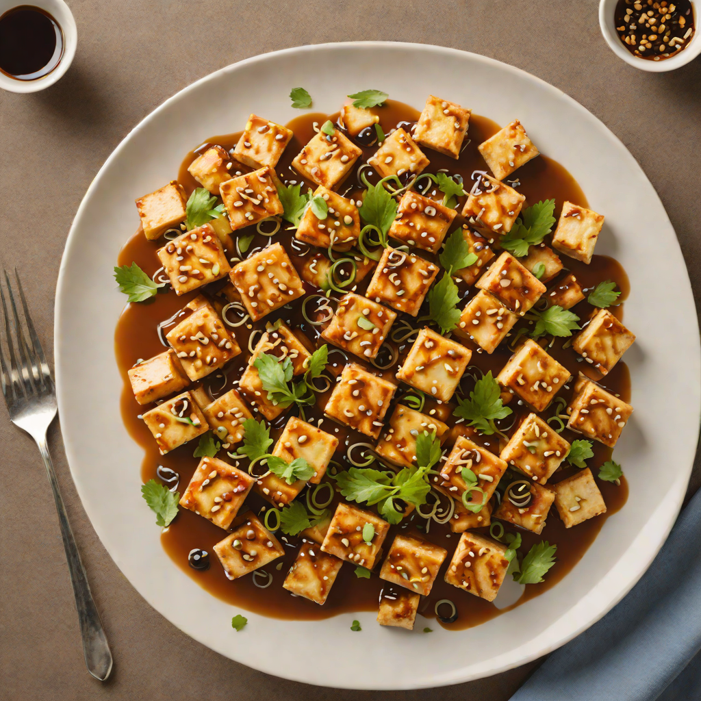 Stir-Fried Tofu with No-Oil Garlic Soy Glaze
