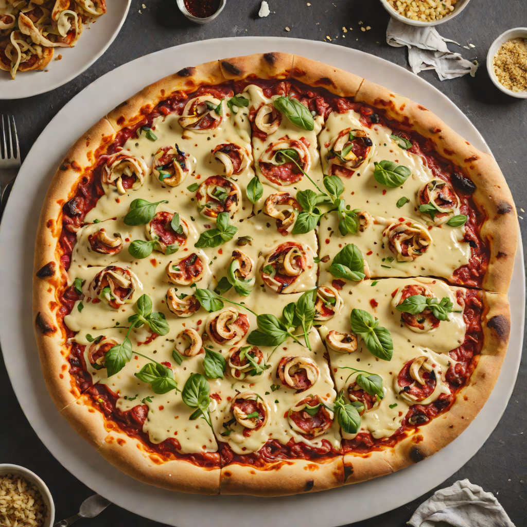 Wood-Fired Pizza with Hand-Tossed Dough and Roasted Garlic Sauce
