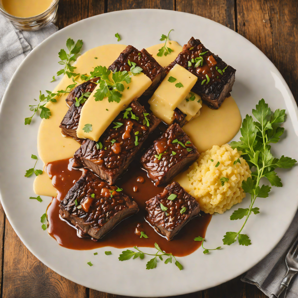 Whiskey-Braised Short Ribs with Smoked Gouda Polenta