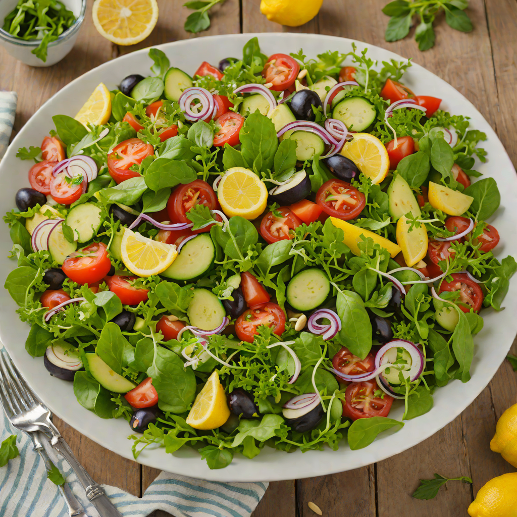 Simple Life-Inspired Fresh Veggie Salad with Lemon Vinaigrette