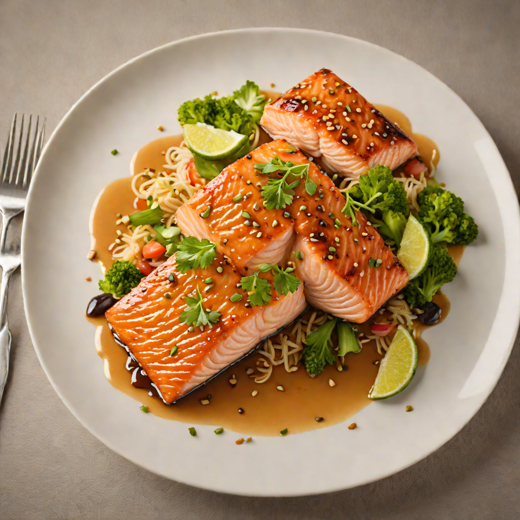 Pan-Seared Salmon with Miso Honey Glaze