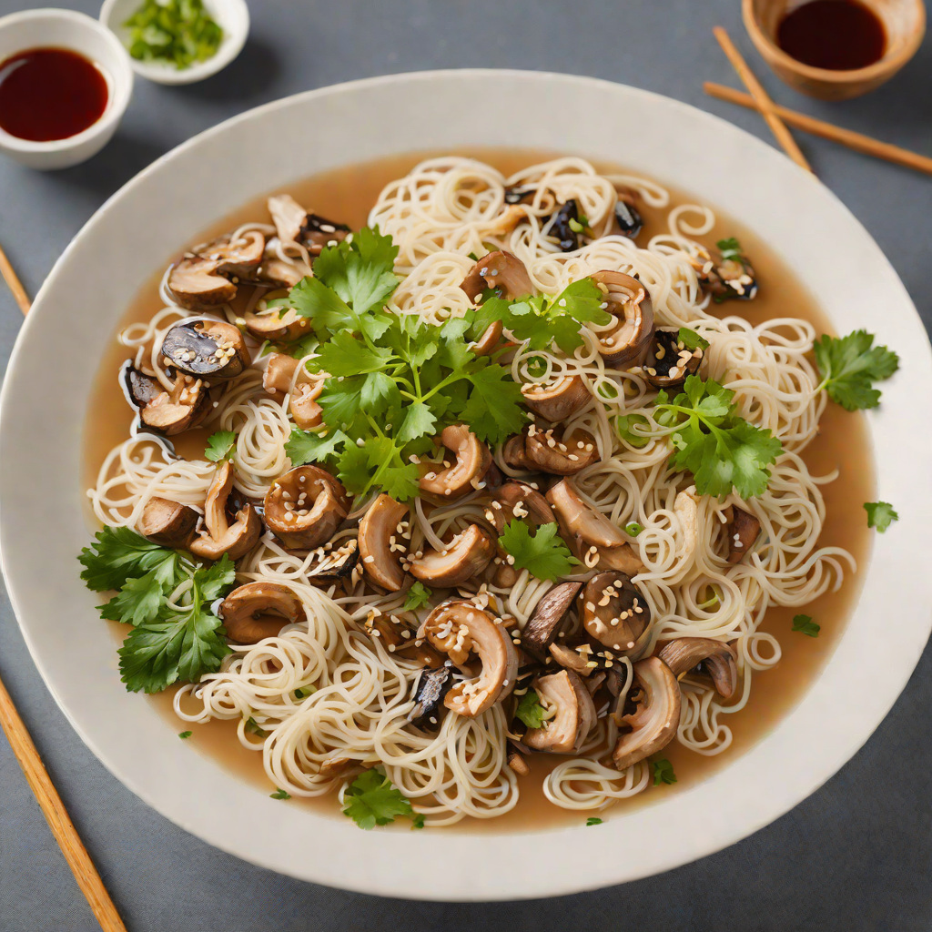 Pho-Inspired Vegetarian Rice Noodle Soup with Mushrooms