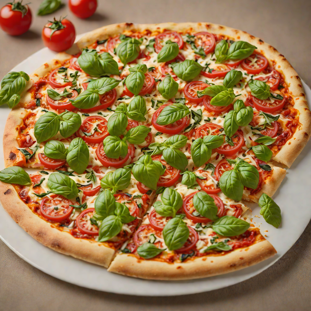 Thin-Crust Tomato and Basil Pizza