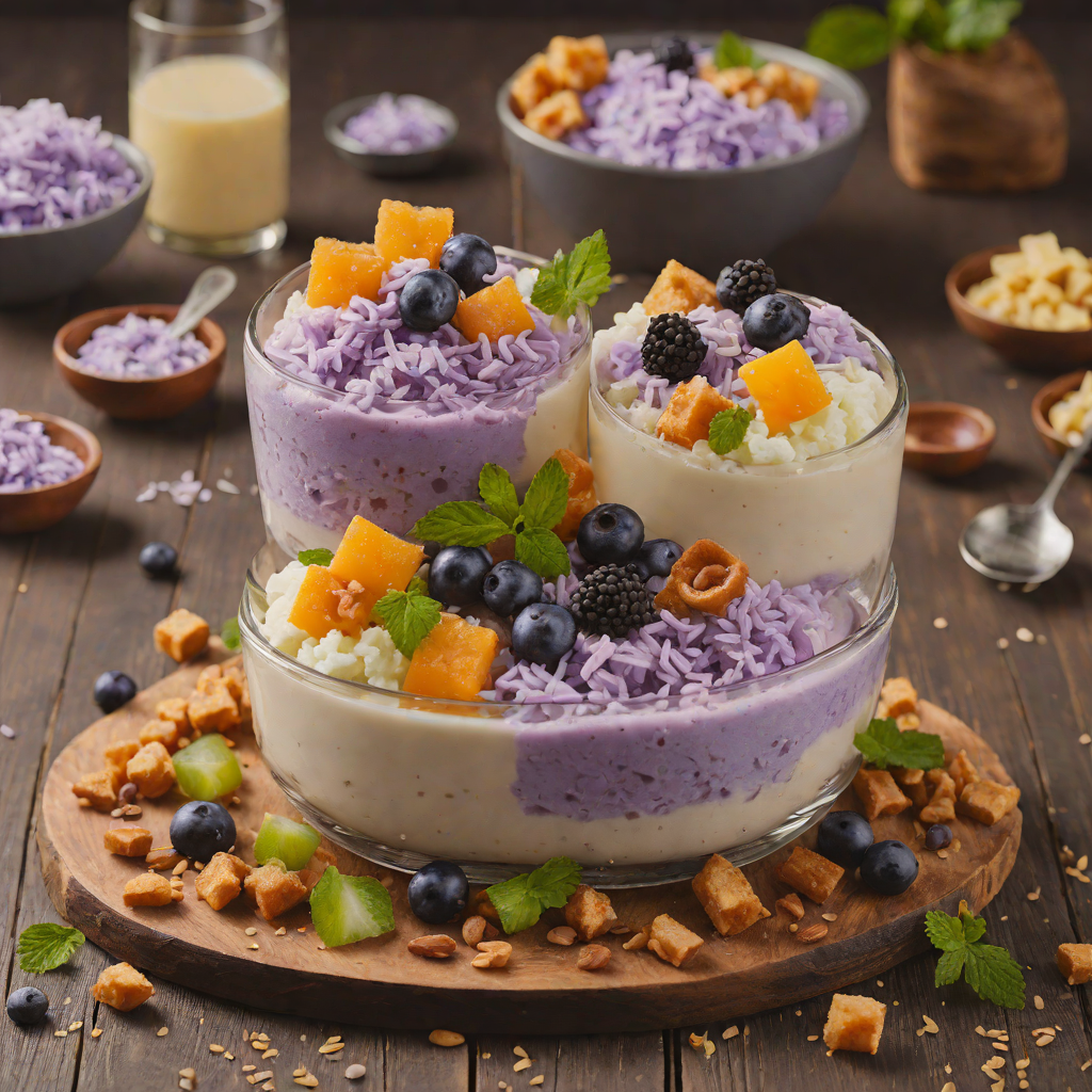 Chilled Halo-Halo with Ube and Sweetened Beans