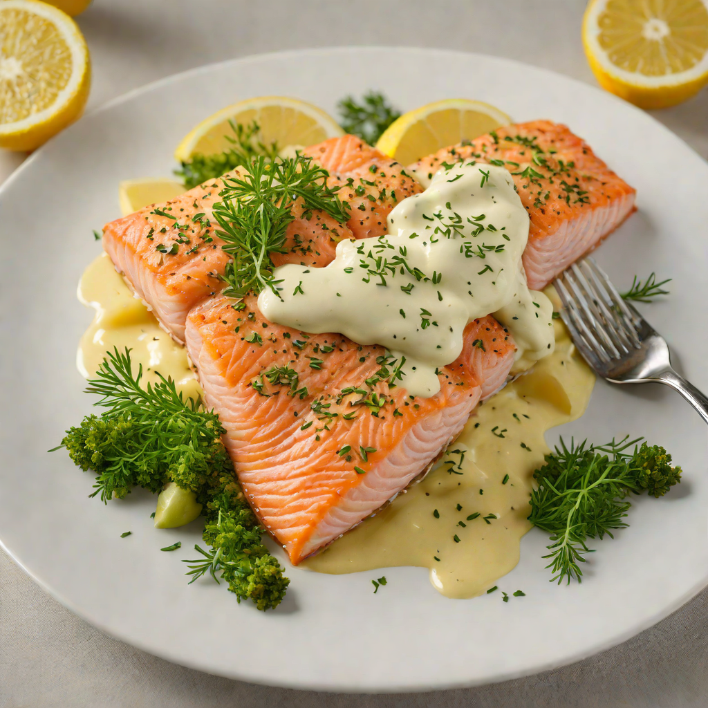 Frozen Herb-Crusted Salmon with Lemon-Dill Sauce