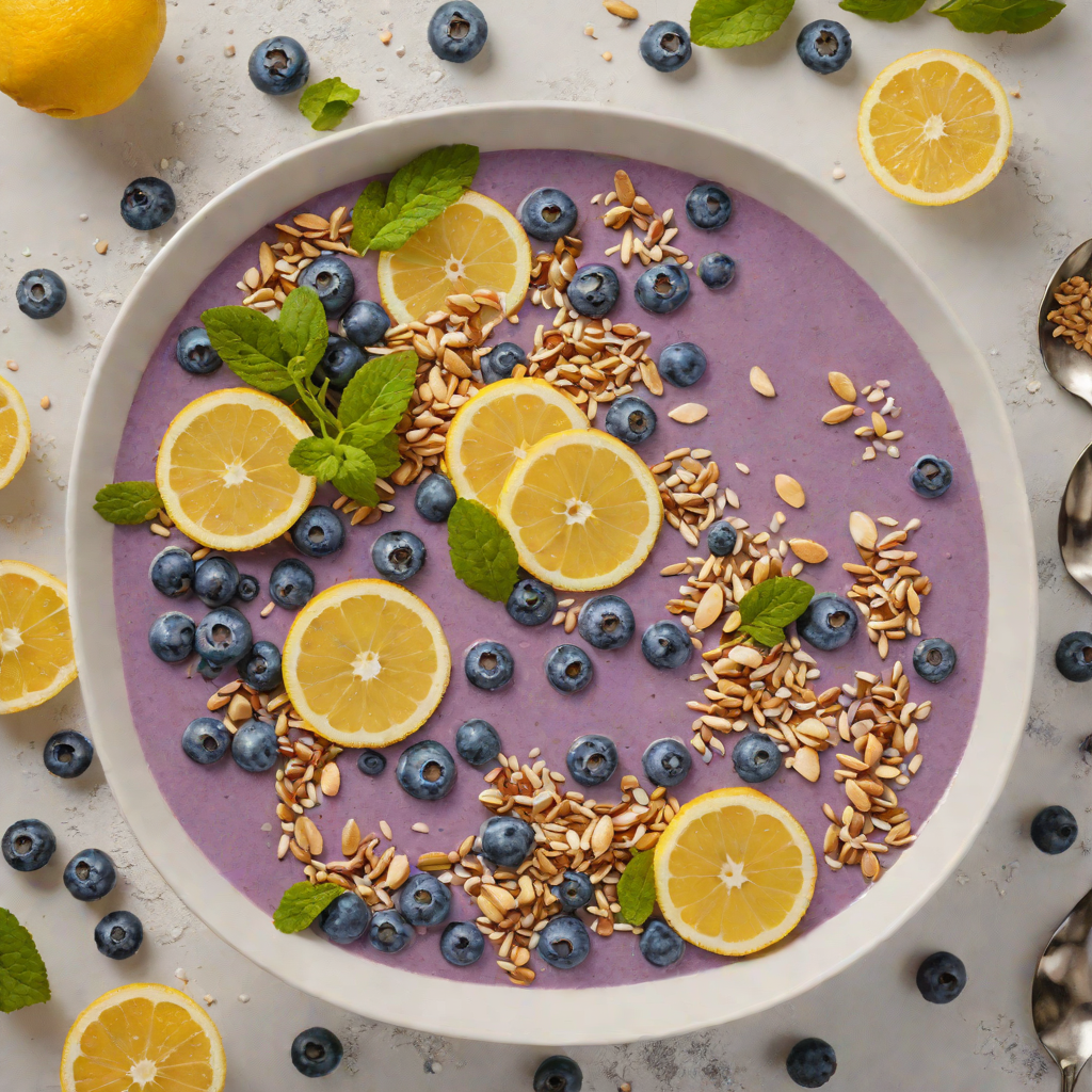 Blueberry and Lemon Smoothie Bowl