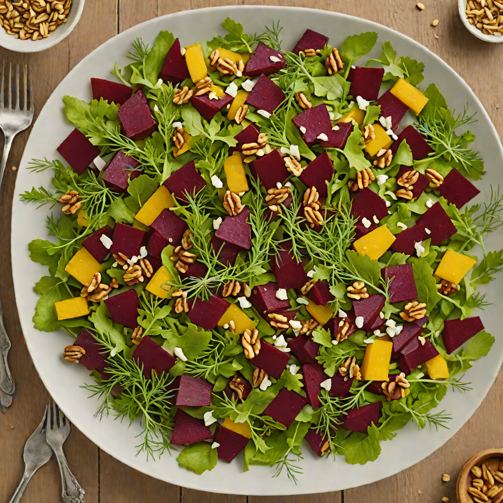 Nordic-Inspired Beet and Dill Salad with Toasted Walnuts