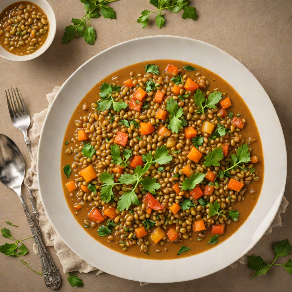 Rustic Mediterranean Lentil and Herb Stew