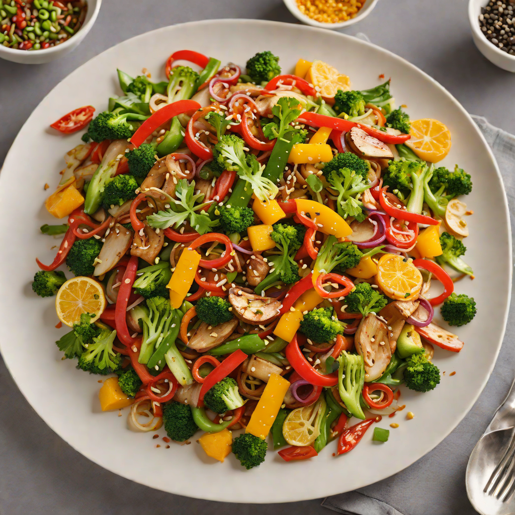 Query-Inspired Layered Vegetable Stir Fry with Citrus Soy Glaze