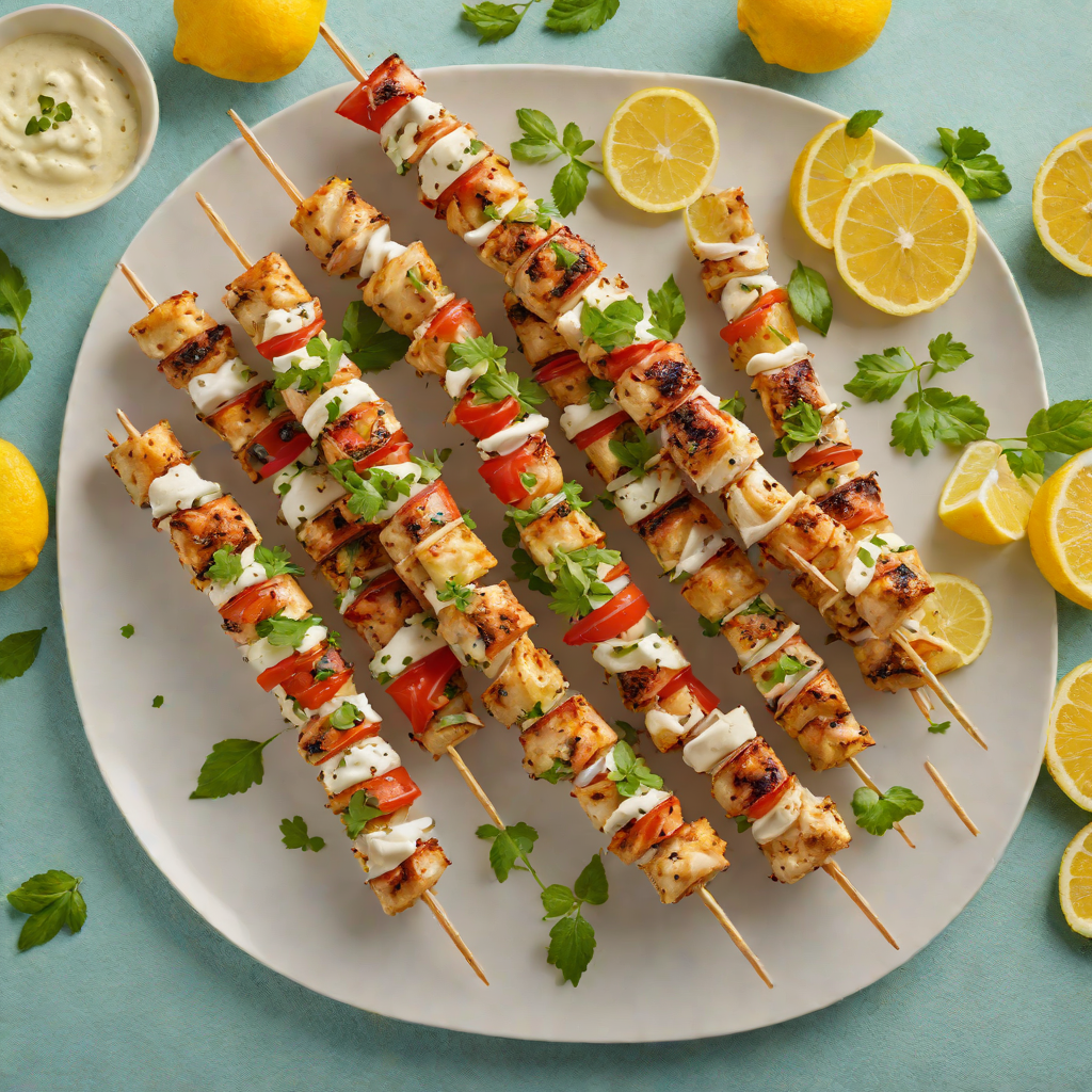 Lemon-Oregano Chicken Souvlaki Skewers