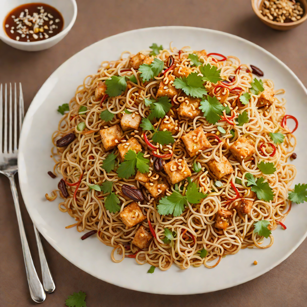 Pad Thai Stir-Fried Rice Noodles with Tamarind and Tofu