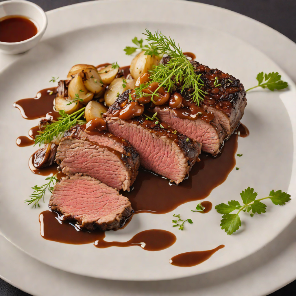 Slow-Roasted Beef with Caramelized Shallot Jus