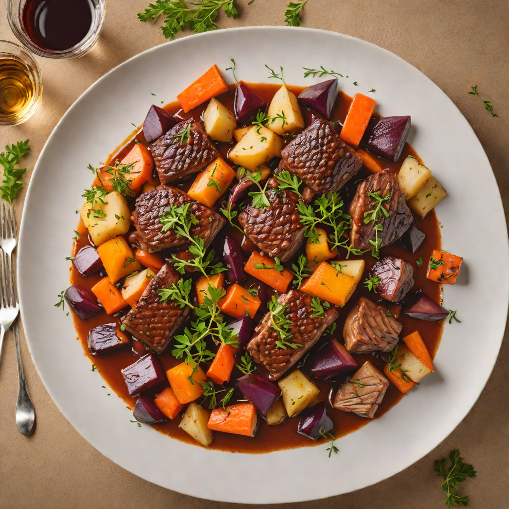 Red Wine Braised Beef Chuck with Root Vegetables