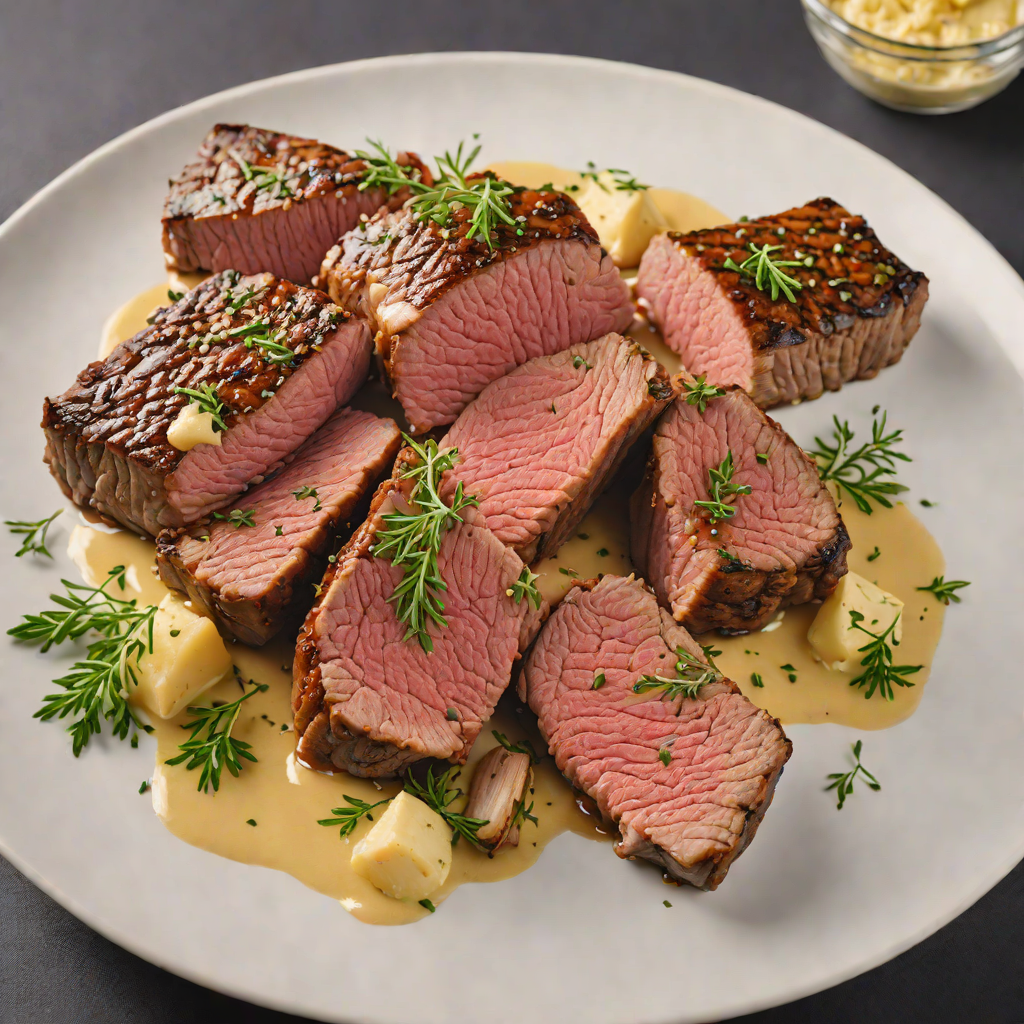 Pan-Seared Sirloin Steaks with Garlic Thyme Butter