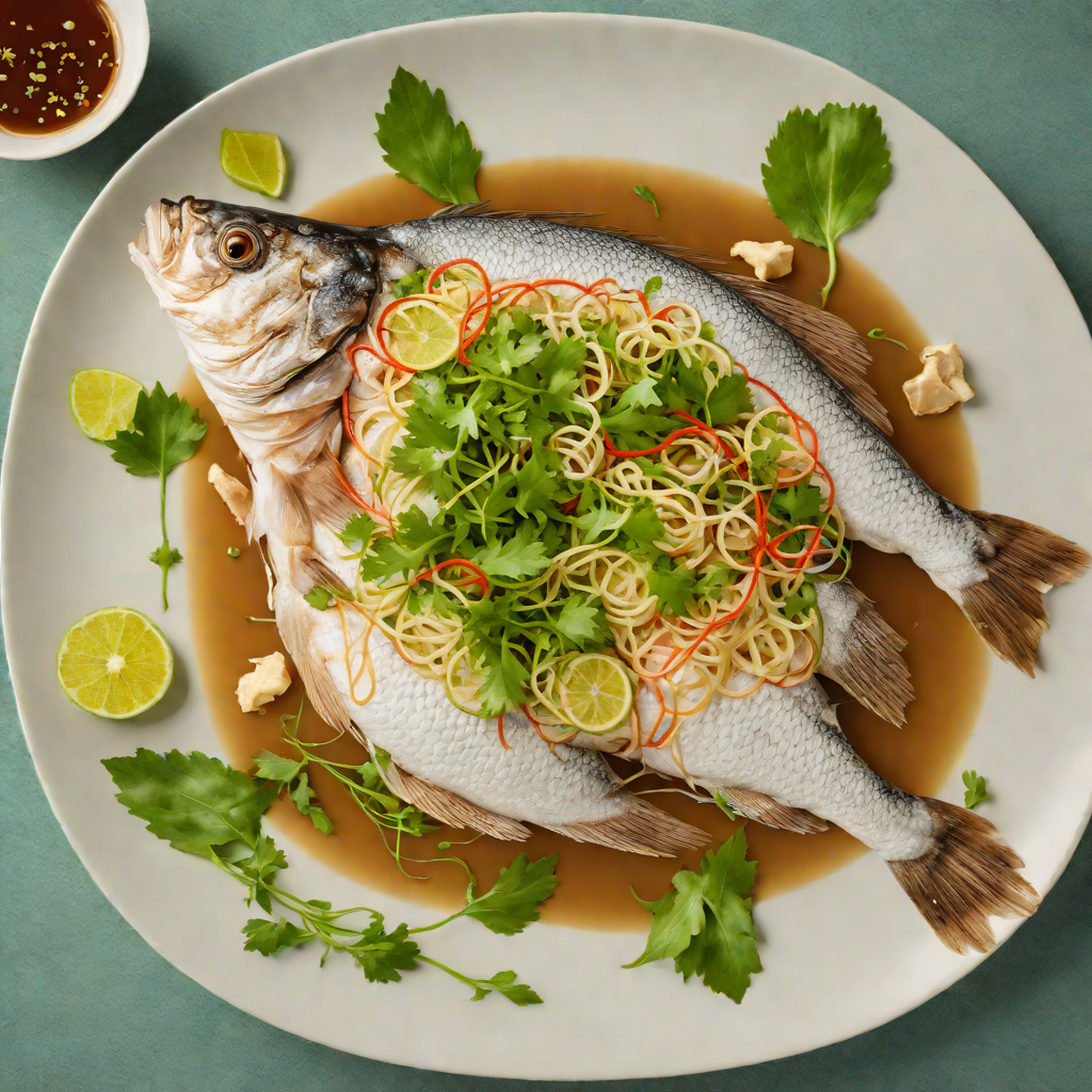 Steamed Cantonese-Style Ginger Scallion Whole Fish