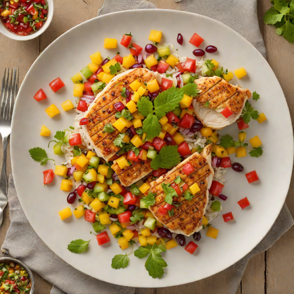 Pan-Seared Chicken with Spiced Tropical Fruit Salsa