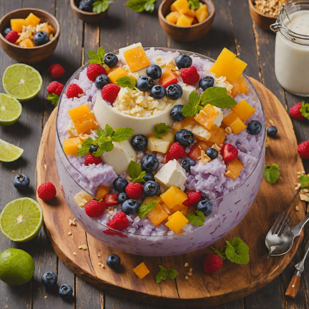 Chilled Halo-Halo with Ube and Mixed Fruits