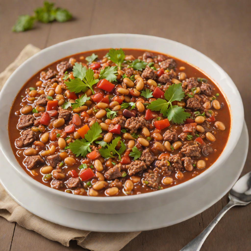 Slow-Cooked Regional Beef Chili with Three-County Beans