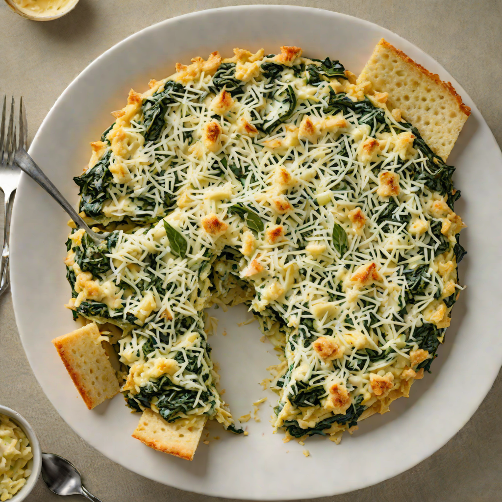 Frozen Spinach and Artichoke Dip with Parmesan Crust