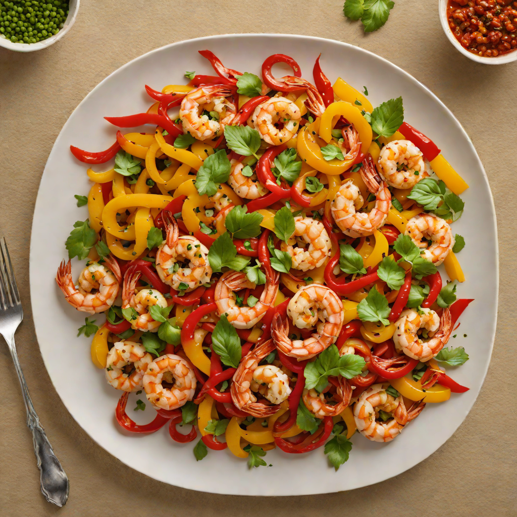 Smoky Harissa Shrimp Stir Fry with Bell Peppers