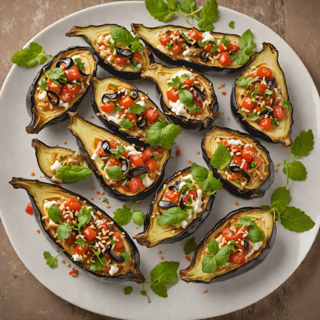 Half-Baked Mediterranean Stuffed Eggplants