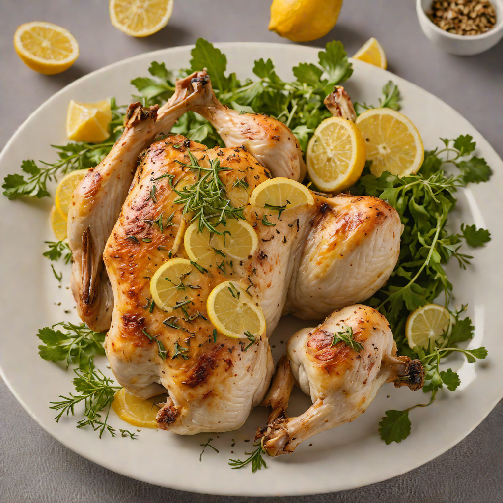 Slow-Roasted Lemon and Herb Chicken with Crispy Skin