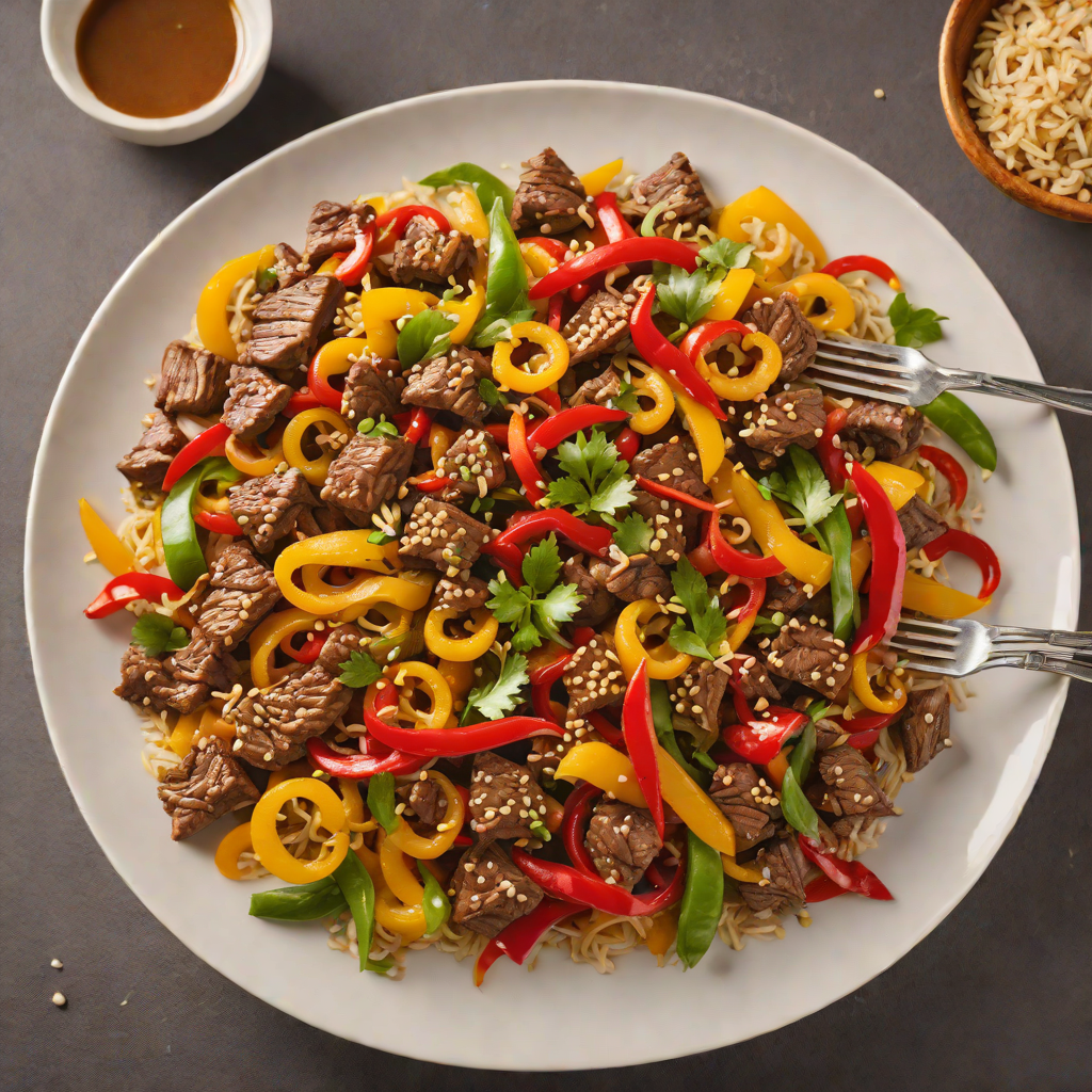 Beef Stir-Fry with Ginger and Bell Peppers