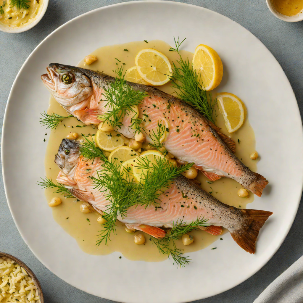 Enns River Trout with Dill and Lemon Butter Sauce