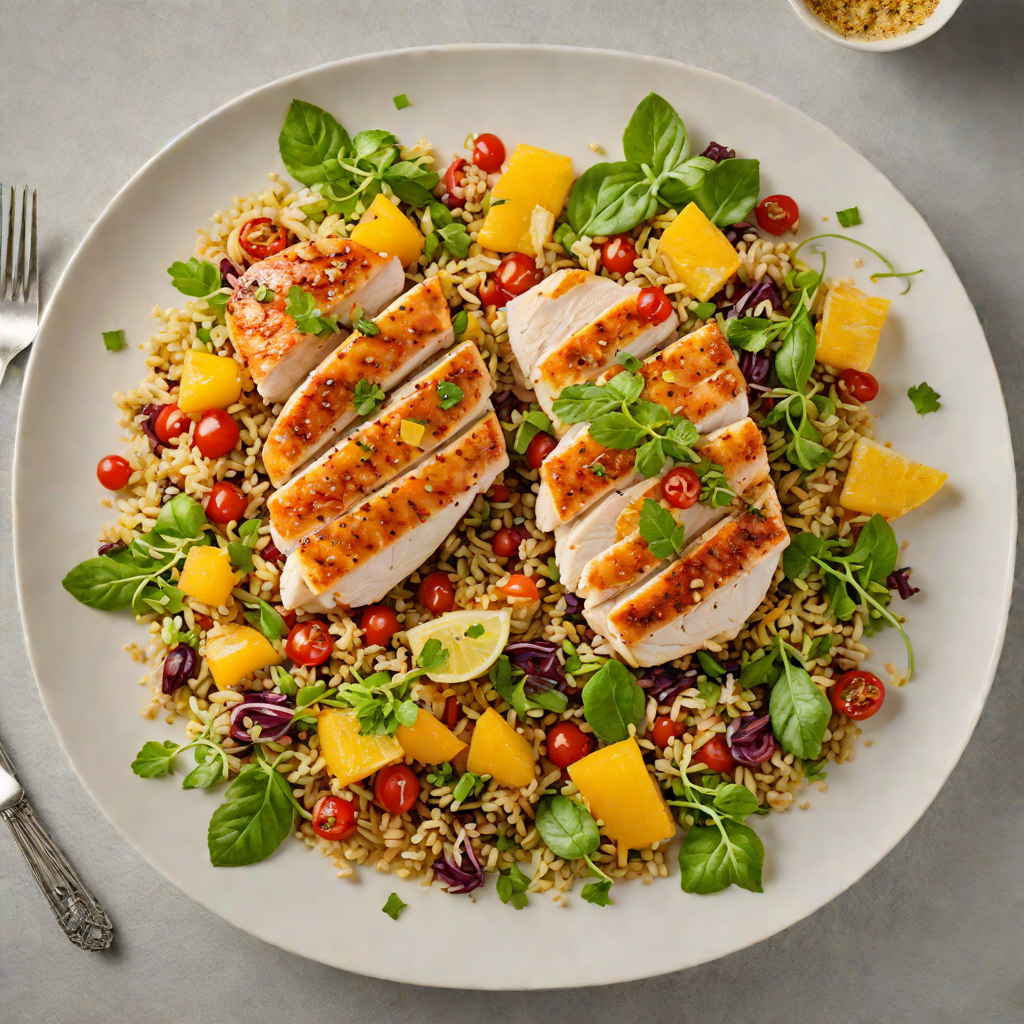 Pan-Seared Chicken with Quinoa and Citrus Herb Salad