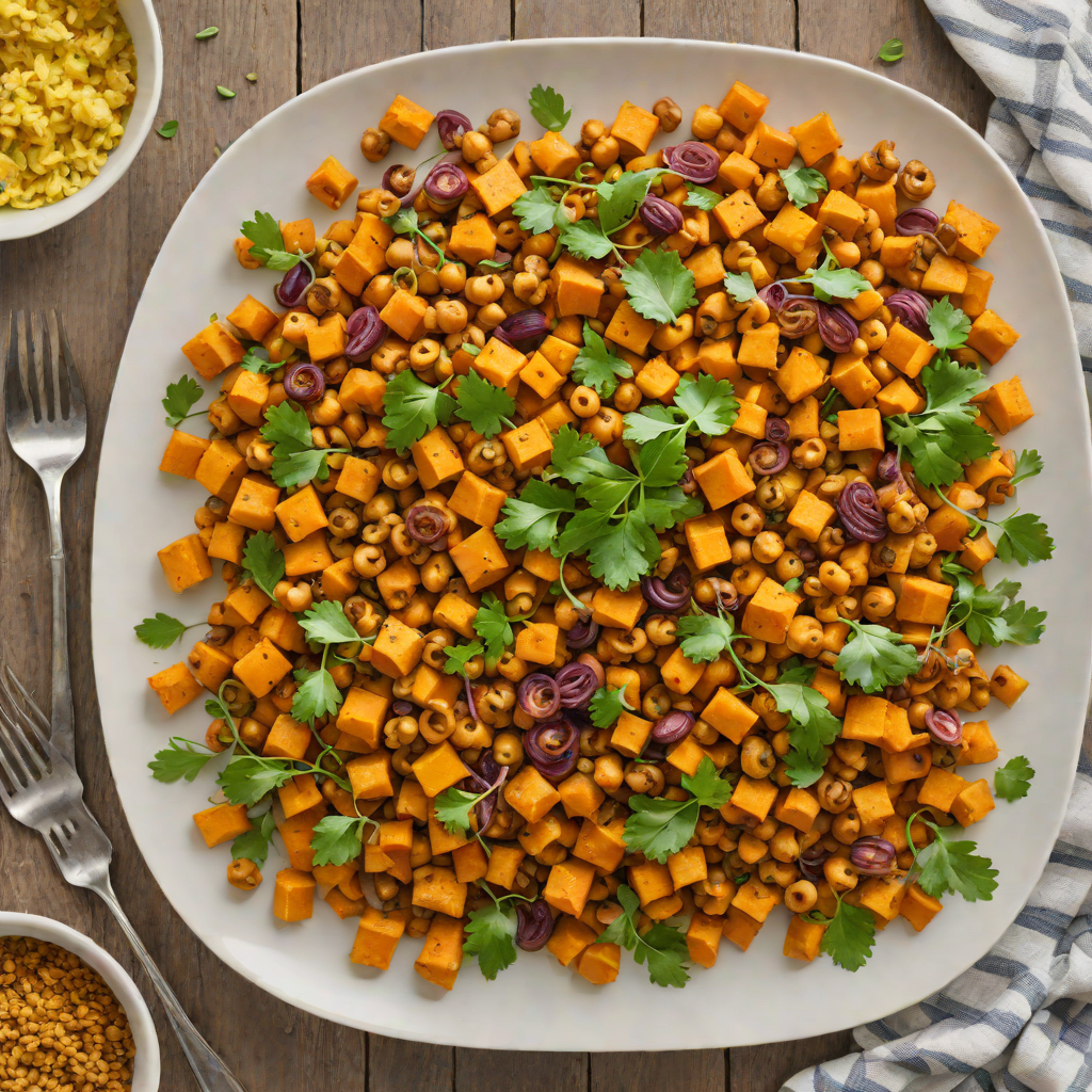 Sheet Pan Turmeric-Spiced Chickpea and Sweet Potato Roast