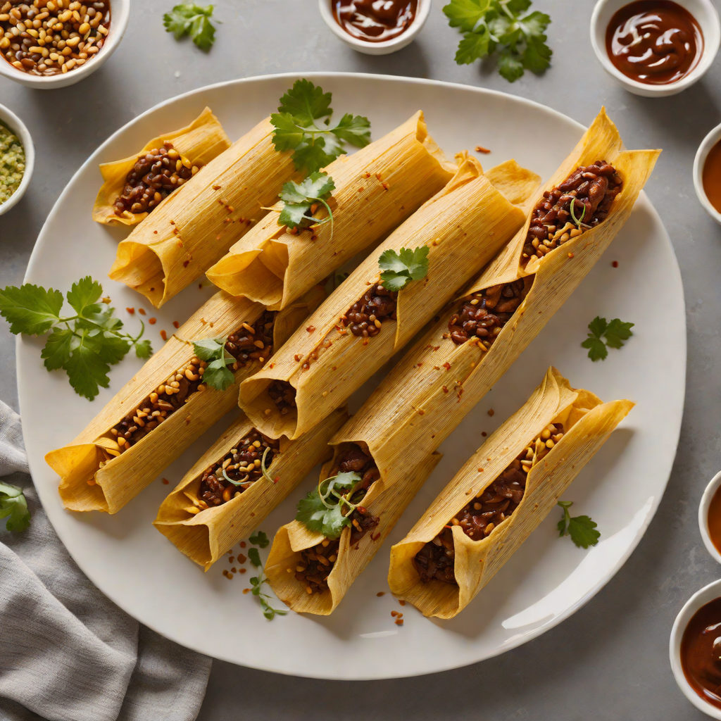 Corn Husk Wrapped Oaxacan Tamales with Mole Amarillo
