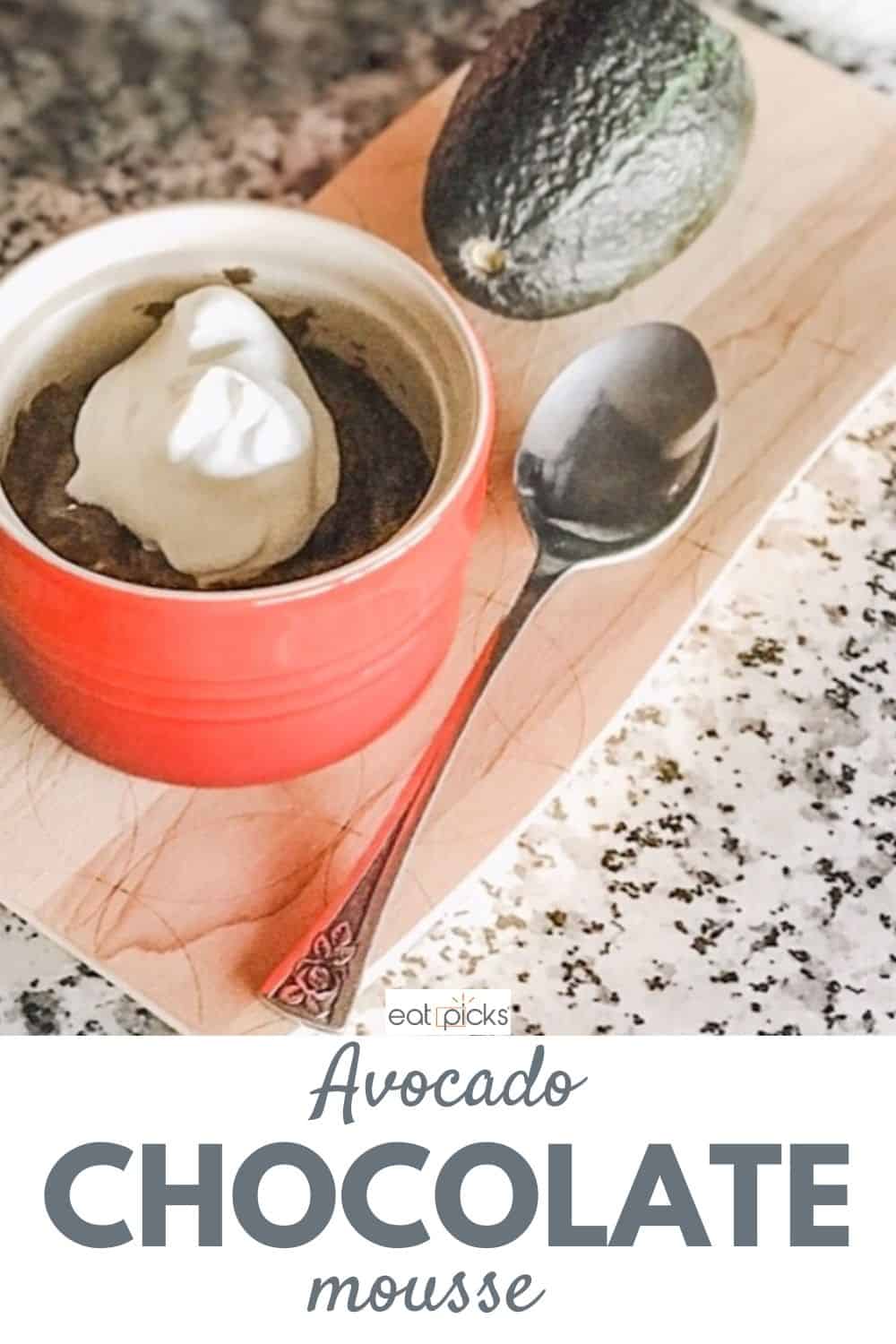 Avocado-Chocolate Mousse with Raspberry Swirl