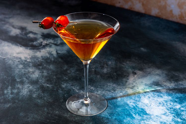 Vermouth and Sparkling Wine Martini Cocktail