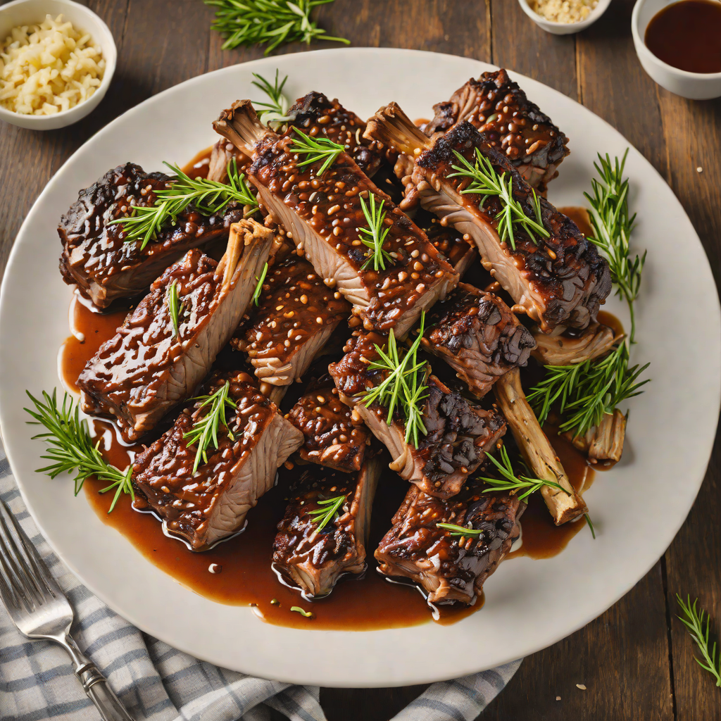 Slow-Braised Beef Back Ribs with Garlic and Rosemary
