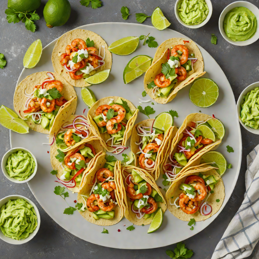 Citrus-Spiced Tequila Shrimp Tacos with Avocado Crema