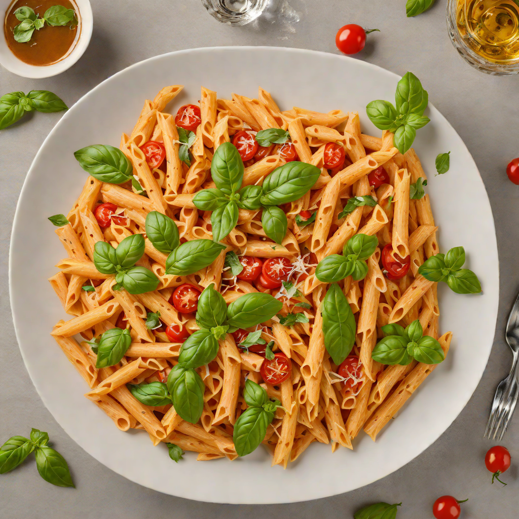 Vodka-Infused Creamy Tomato Penne with Basil