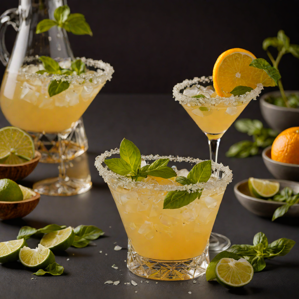 Citrus-Basil Margarita with Agave Nectar