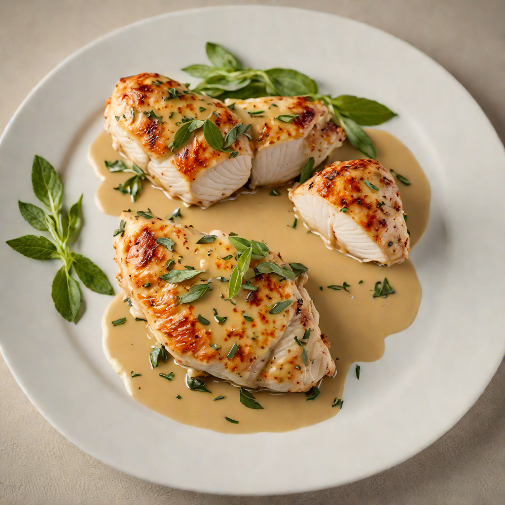 Pan-Seared Chicken with Mustard and Sage Sauce