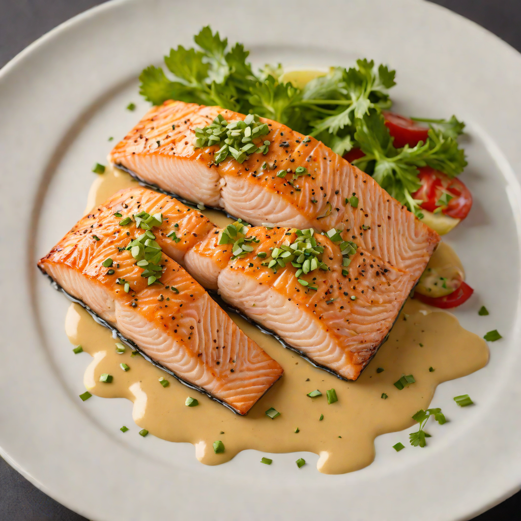 Pan-Seared Salmon with Classic Dijon Mustard Glaze