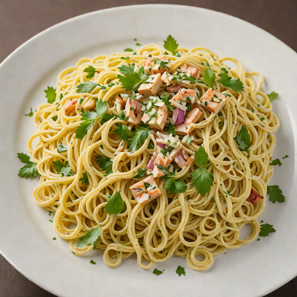 Isle of Wight-Inspired Creamy Garlic and Herb Linguine
